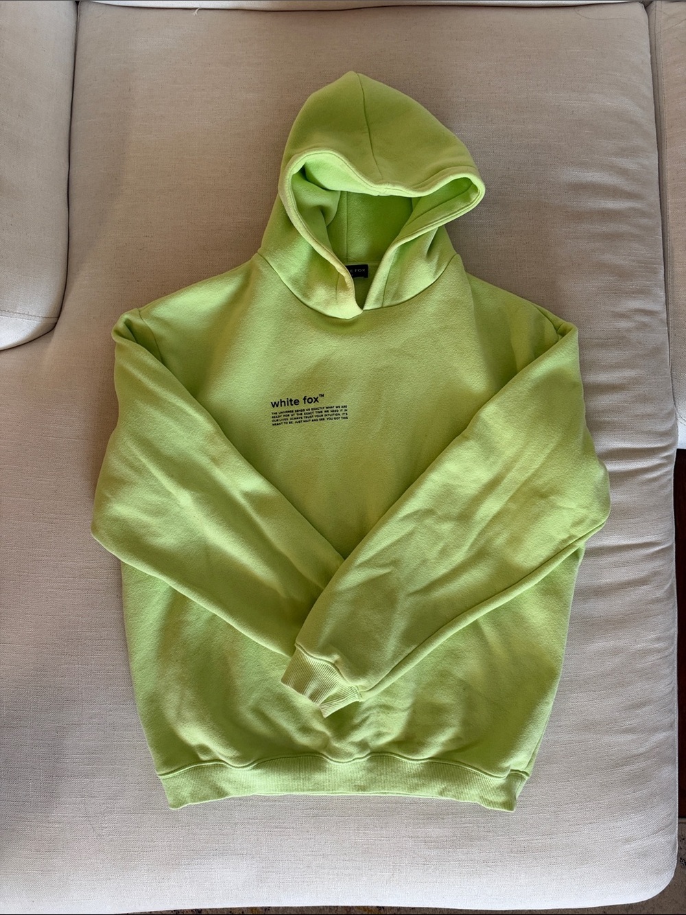 White Fox Boutique Lime Green Hooded Sweatshirt